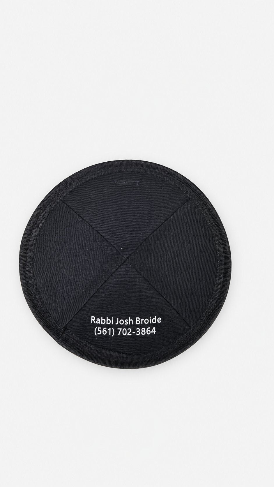 Kippas personnalisées en lin noir avec logo imprimé — 100 pièces