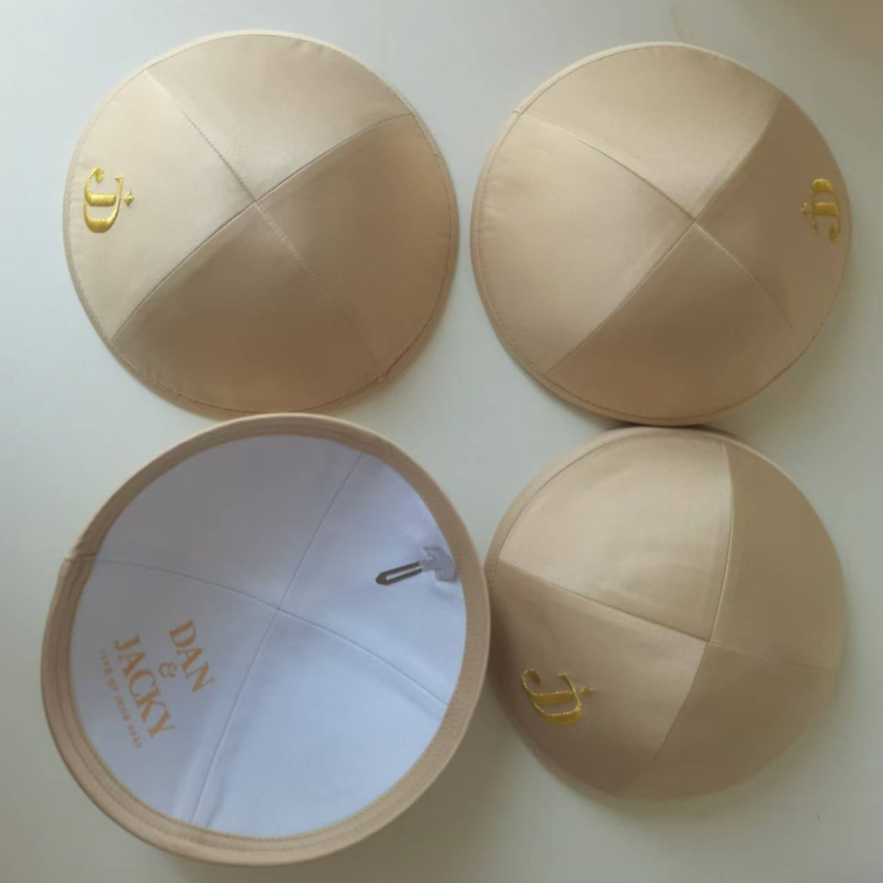 Custom Gold Satin Kippah factory KIPPOT,LINEN KIPOT,KIPPA,WEDDING KIPPAH,KIPA--100pcs/lot