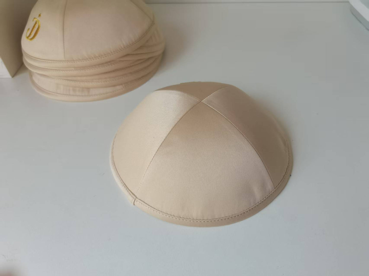 Custom Gold Satin Kippah factory KIPPOT,LINEN KIPOT,KIPPA,WEDDING KIPPAH,KIPA--100pcs/lot