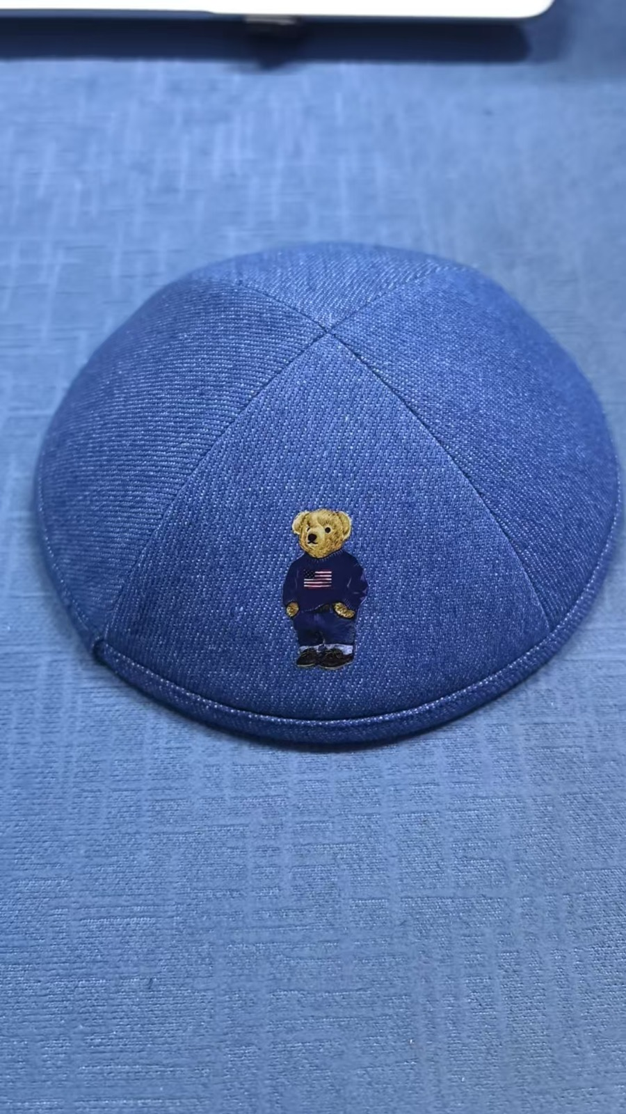 Customized denim blue Kippah, YARMULKE YAMAKA Kippah, Factory Custom Made Kippah 150pcs
