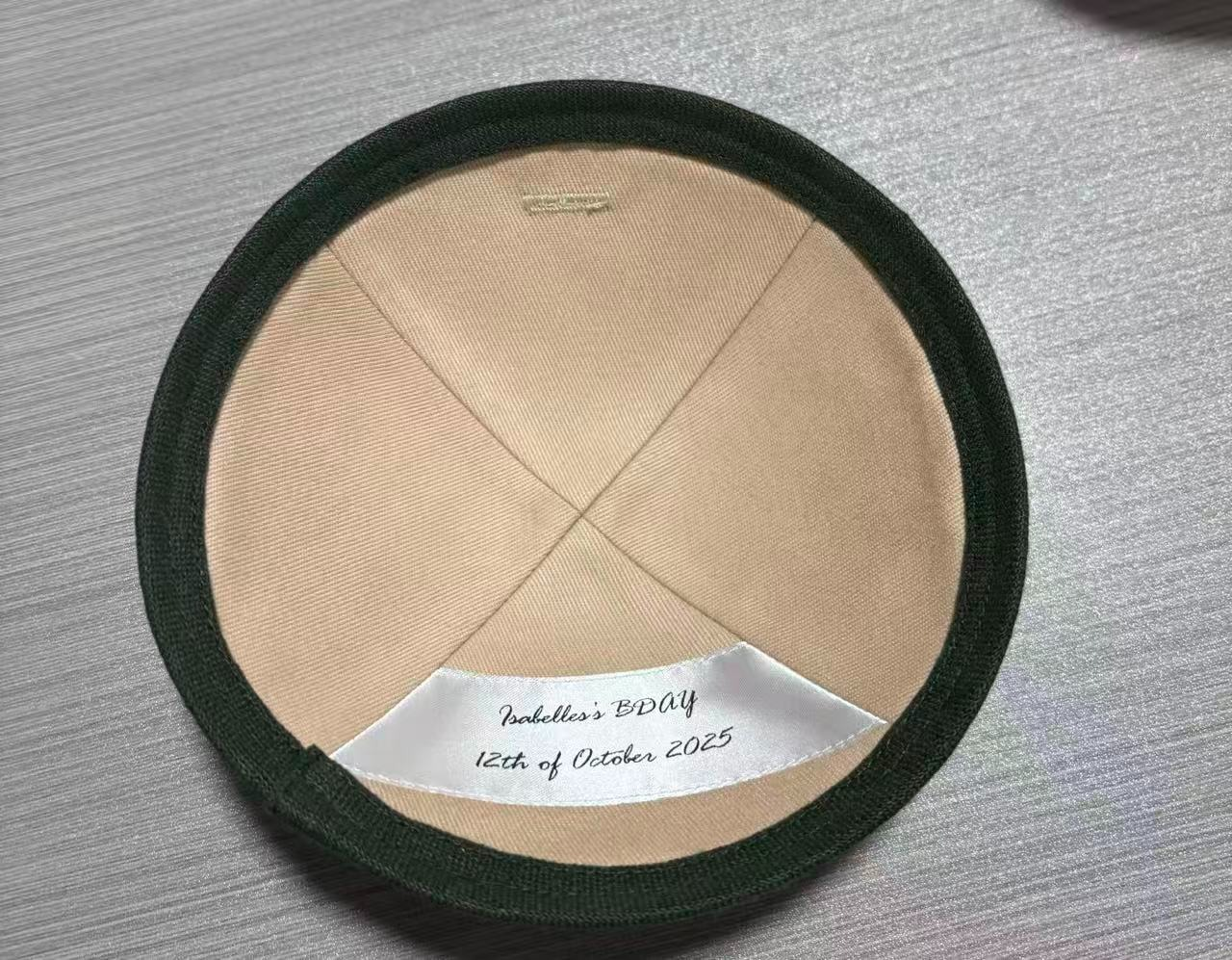 Custom Hunter Green KIPPOT,YARMULKE,YARMULKA,SKULL Cap for Wedding ,Bar mitzvah kippahs 50pcs/lot