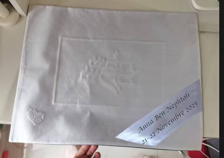custom crean white shabbat cover,ivory bread cover ,100pcs