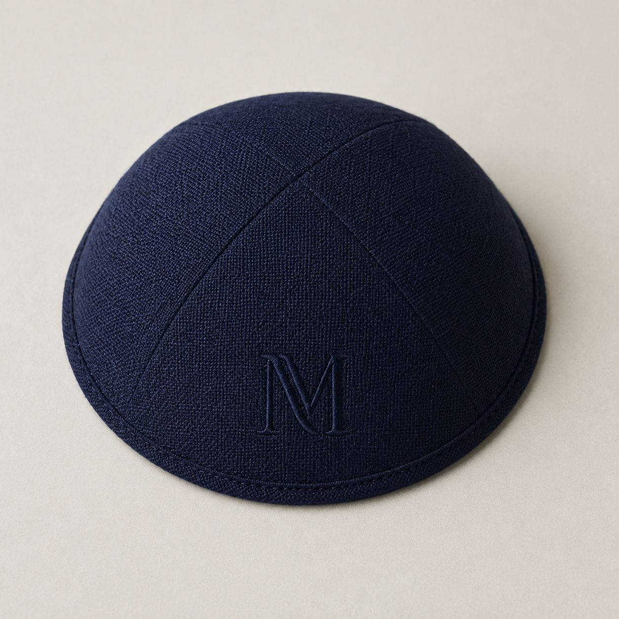 Custom army green linen kippah 100pcs +150pcs beige cordurary kippah+100pcs dark navy linen kippah ,for bar mitsvah