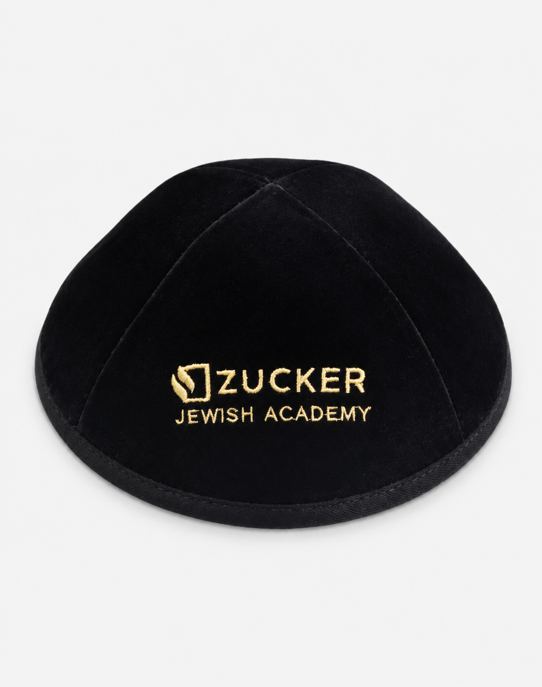 Kippas personnalisées en velours noir — 200 pièces