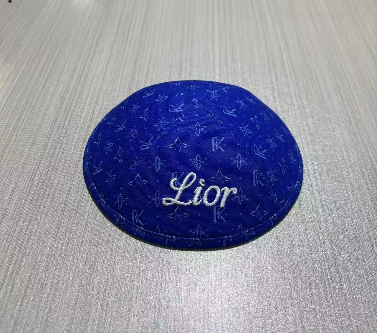Custom pattern print kippah ,similar denim canvas navy kippot ,wedding kippah ,100pcs /lot