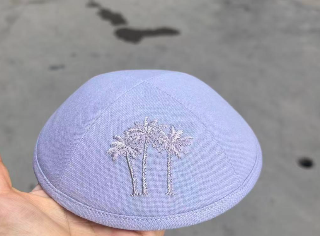 custom light purple kippah ,jewish wedding kippot ,yarmulkes ,85pcs/lot
