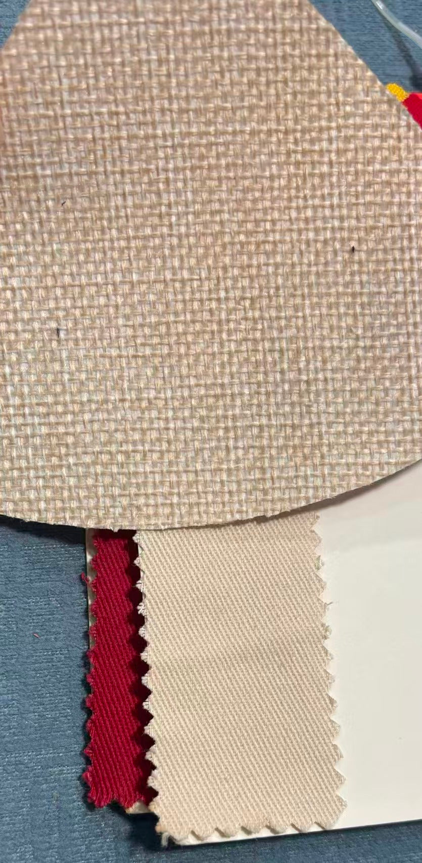 Custom beige burlap kippah for wedding ,150pcs .