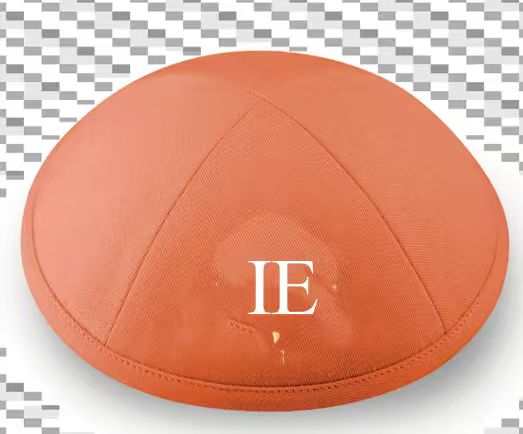 Kippas personnalisées en suède brun orangé — 120 pièces