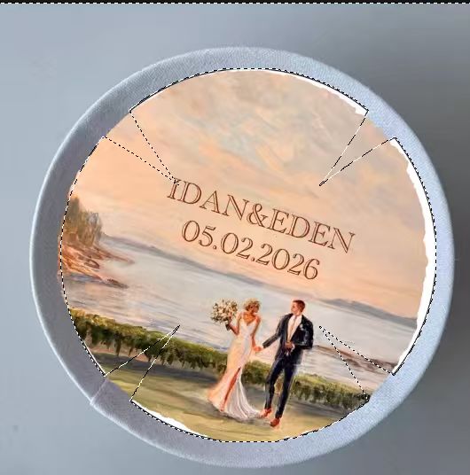 Custom suede orange brown kippah ,21cm ,120pcs for jewish wedding ,