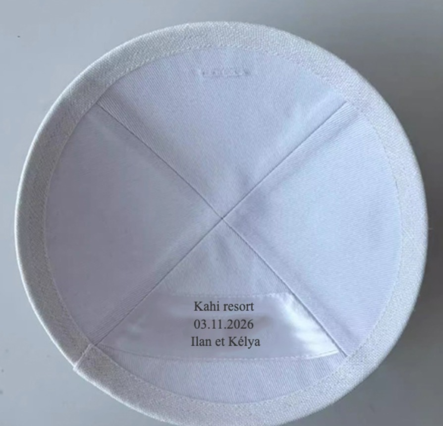 Custom beige linen kippah ,jewish kippot ,200pcs/lot