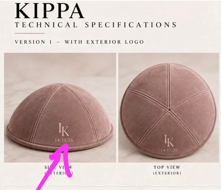 Custom dusty pink velvet kipah ,150pcs ,pattern print inside ,shiping by express
