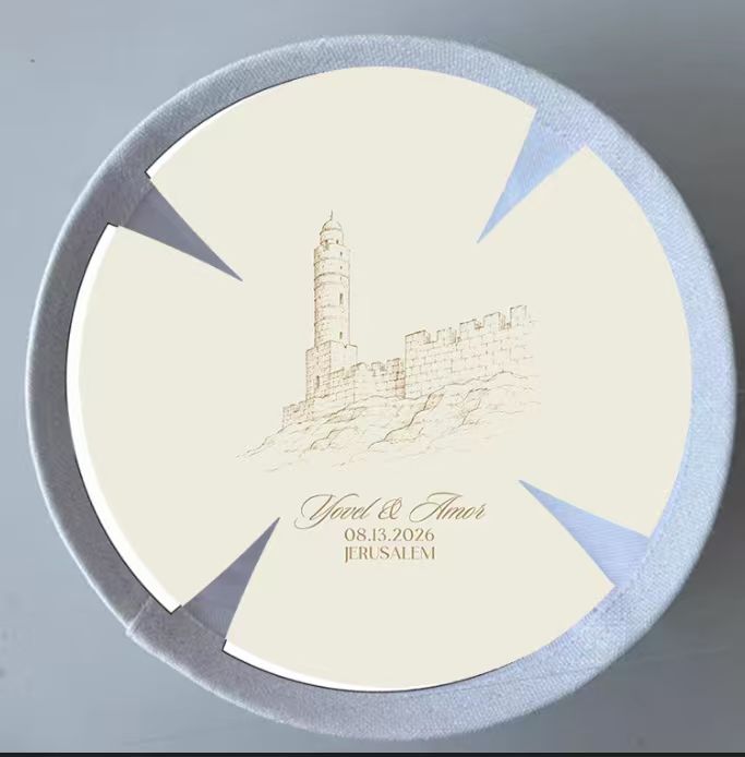 custom beige linen kippah +pattern print inside ,100pcs /lot