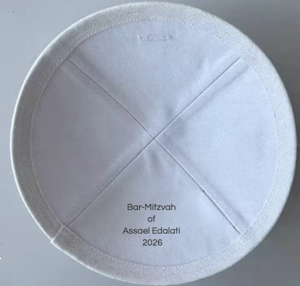 Custom Navy blue suede kippah for Bar-Mitzvah ,100pcs/lot