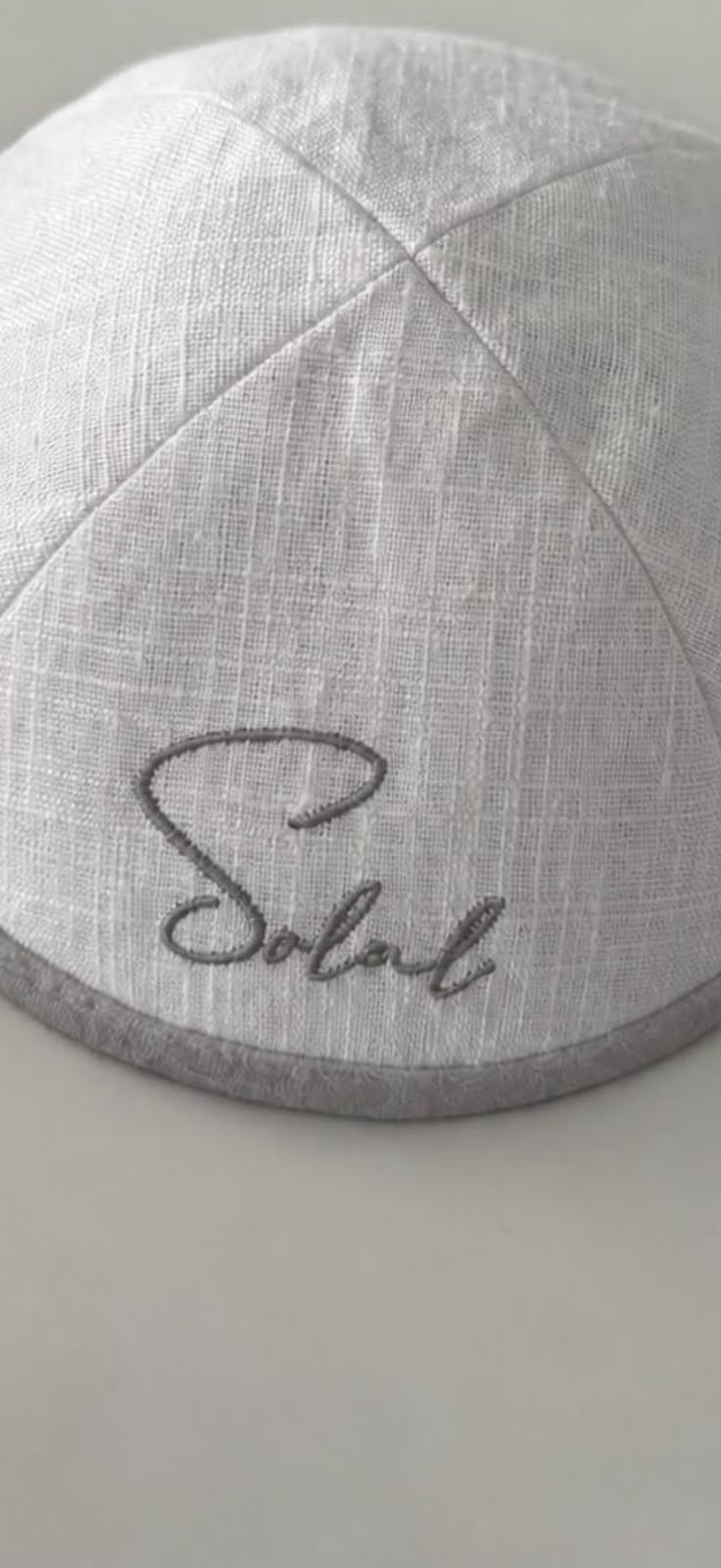 Custom light grey kippah + pattern print inside ,100pcs /lot