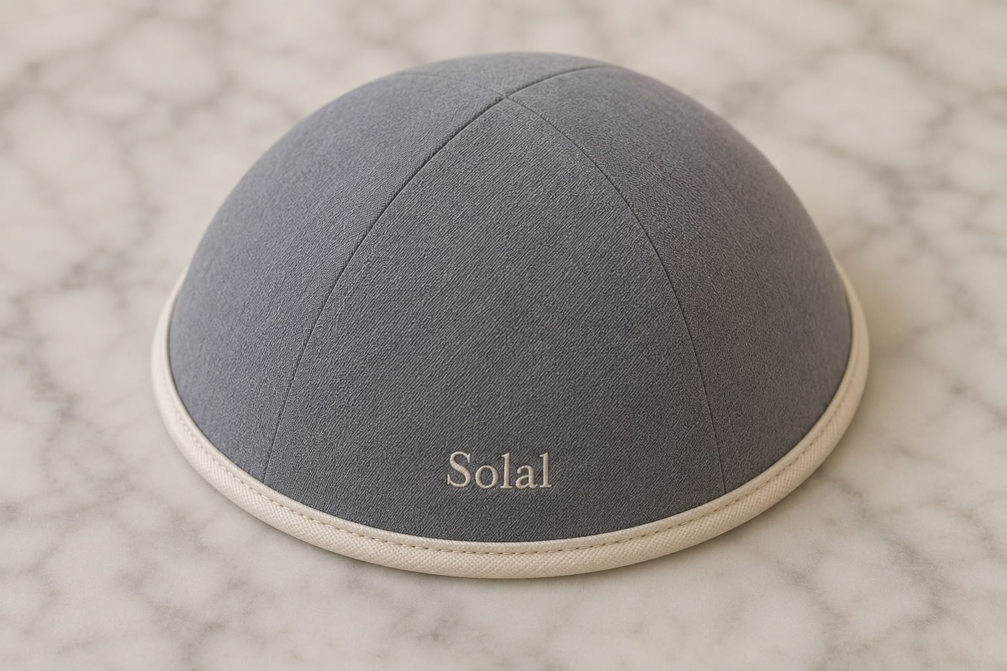 Custom light grey kippah + pattern print inside ,100pcs /lot