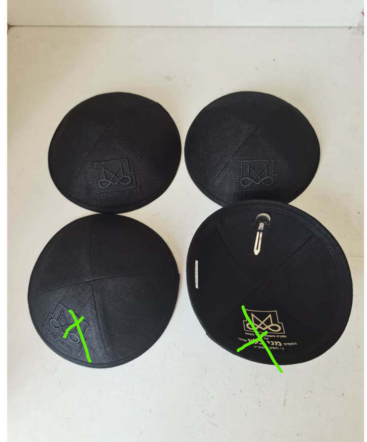 Custom Black Linen Kippah for wedding ,80pcs,shiping by fedex