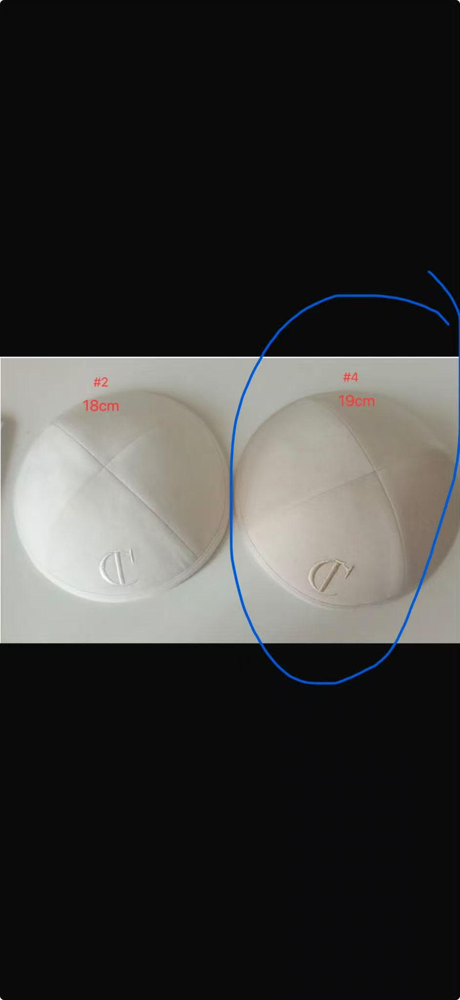 Custom beige kippah +pattern print inside ,shipping by fedex