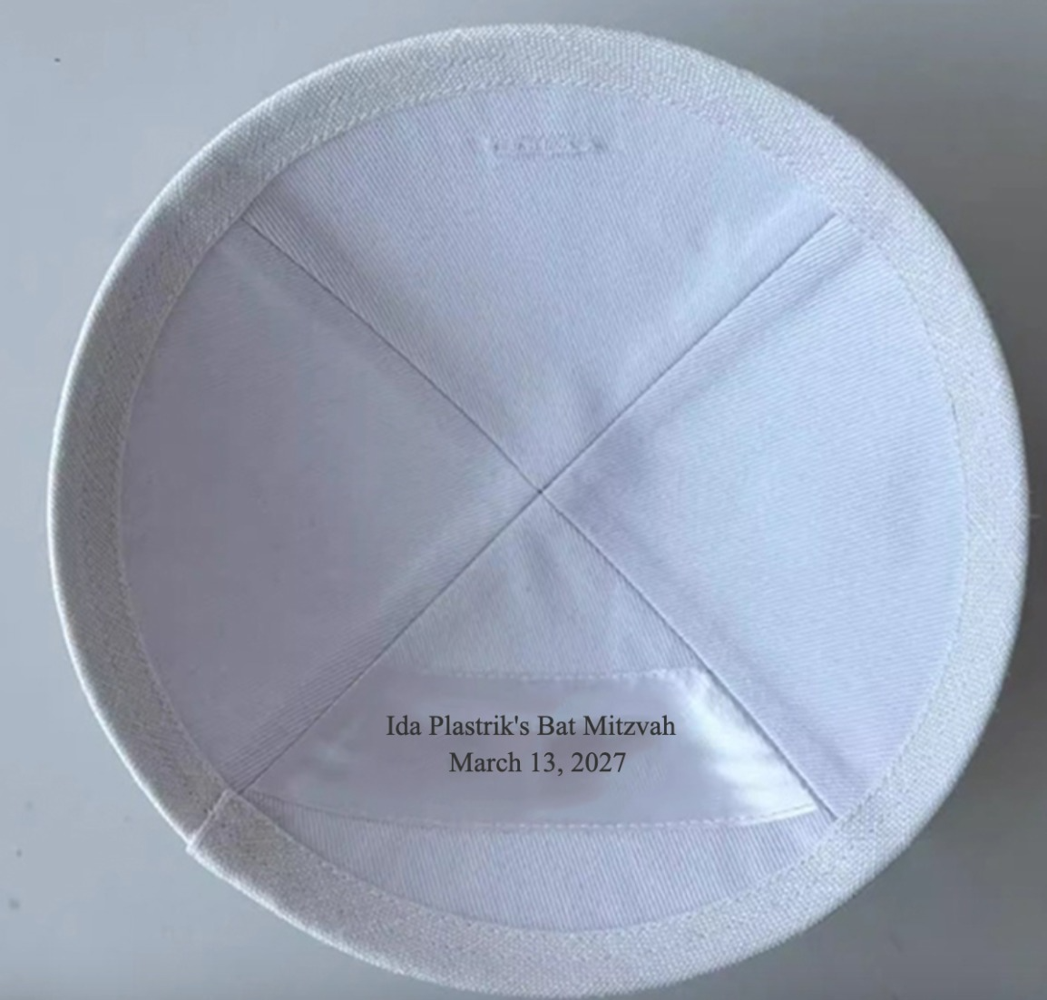 Custom purple linen kippah ,75pcs