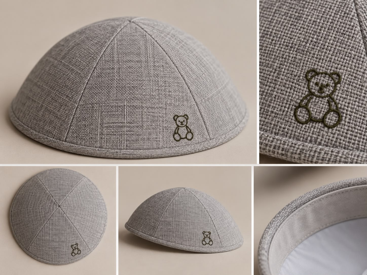 Custom suit fabric kippah +pattern print ,150pcs ,shiping by fedex