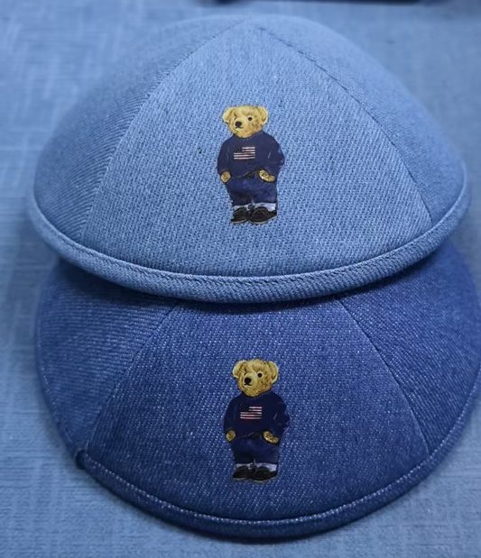 Customized denim blue  Kippah, YARMULKE YAMAKA Kippah, Factory Custom Made Kippah 150pcs