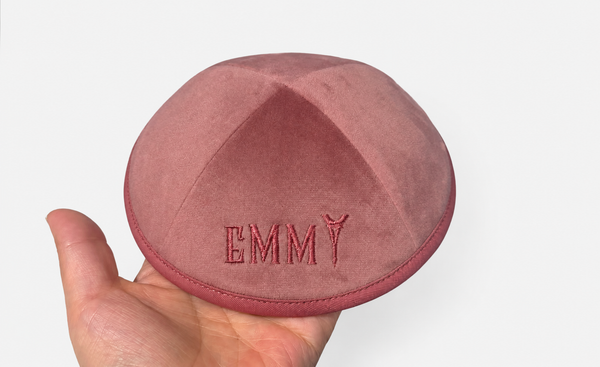 Kippas personnalisées en velours — 180 pièces