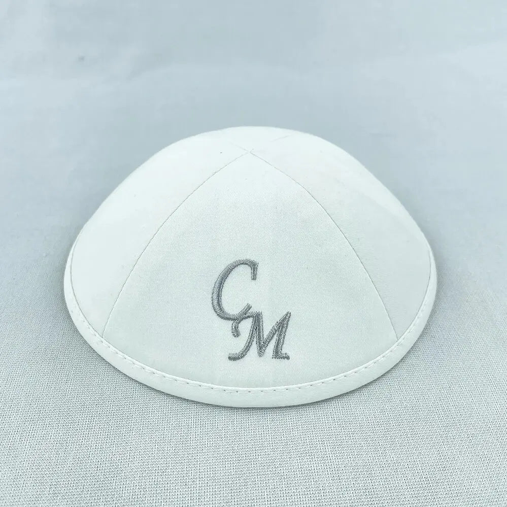 Custom cotton Kippah for Jewish Wedding, Cotton Kipot, Kippot, Kipas, Kippah