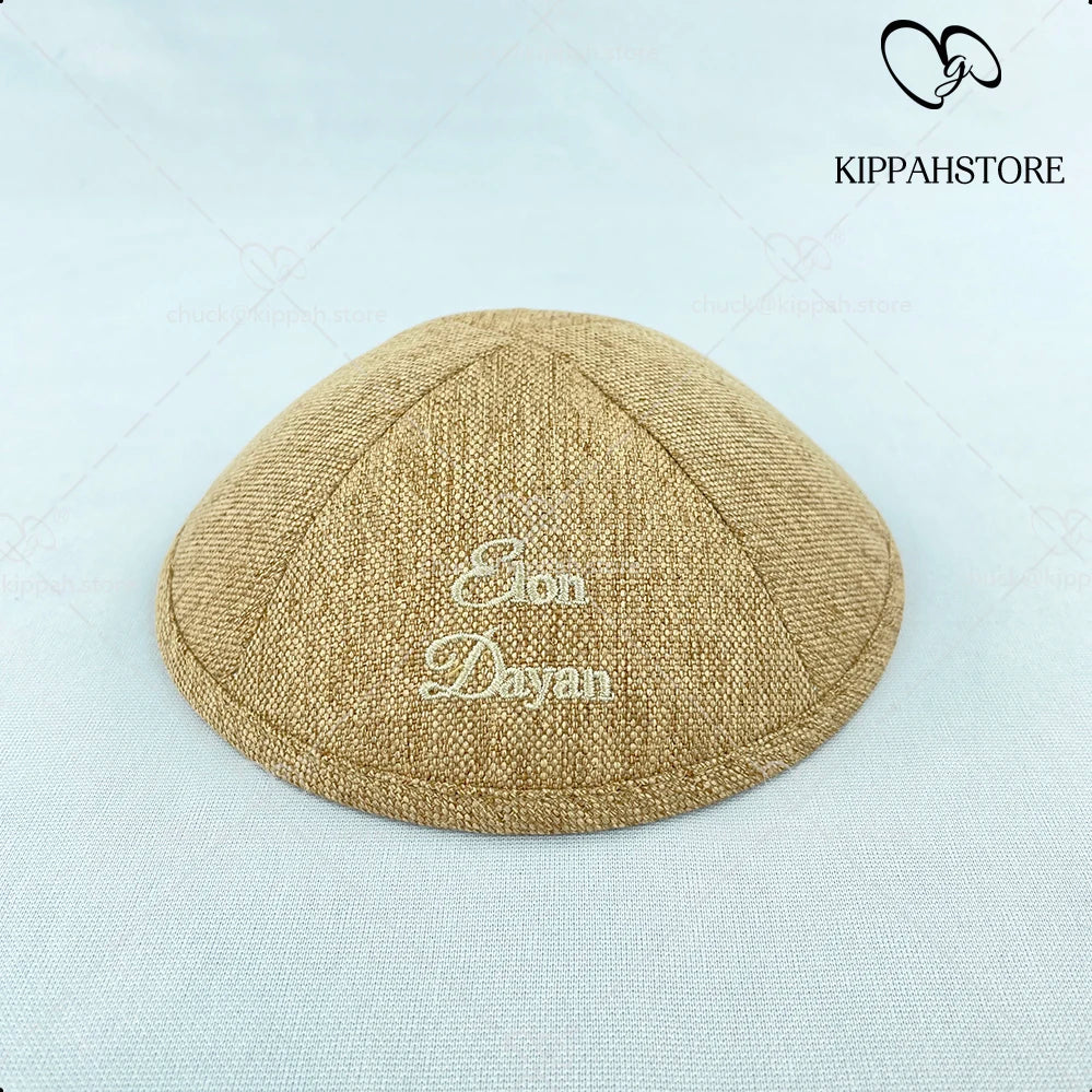 Customize Brown Burlp Custom Kippah, Wedding KipPOT, Kipa, Kippa, PRAYER CAPS