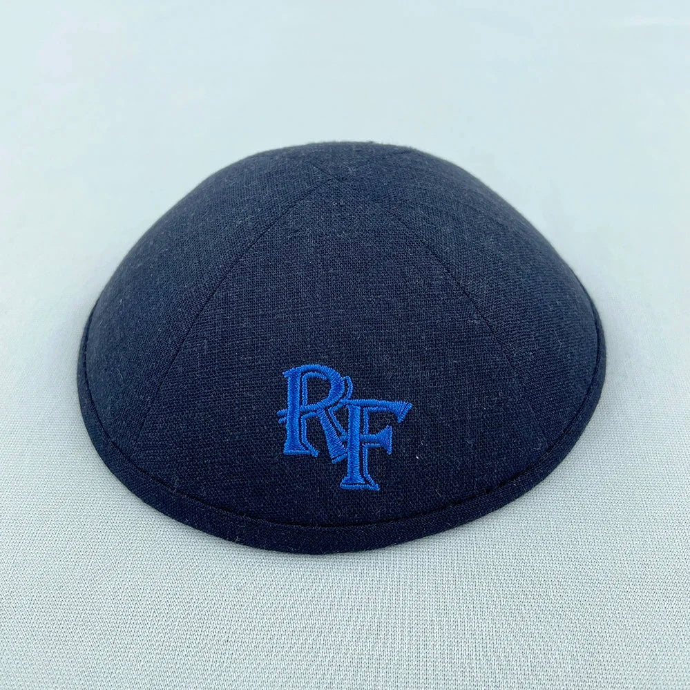 Custom Navy linen Kippot Kippa Yarmulke Kippah Kipa Kippah