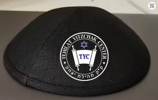 Custom Black  Kippah embroidery linen kippahs for wedding ,events 100pcs/lot