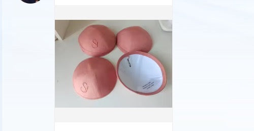 Custom cream white linen kippah for wedding 100pcs/lot