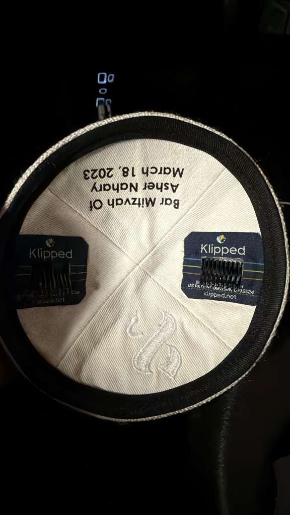 Custom Burlap black kippah ,wedding kippot