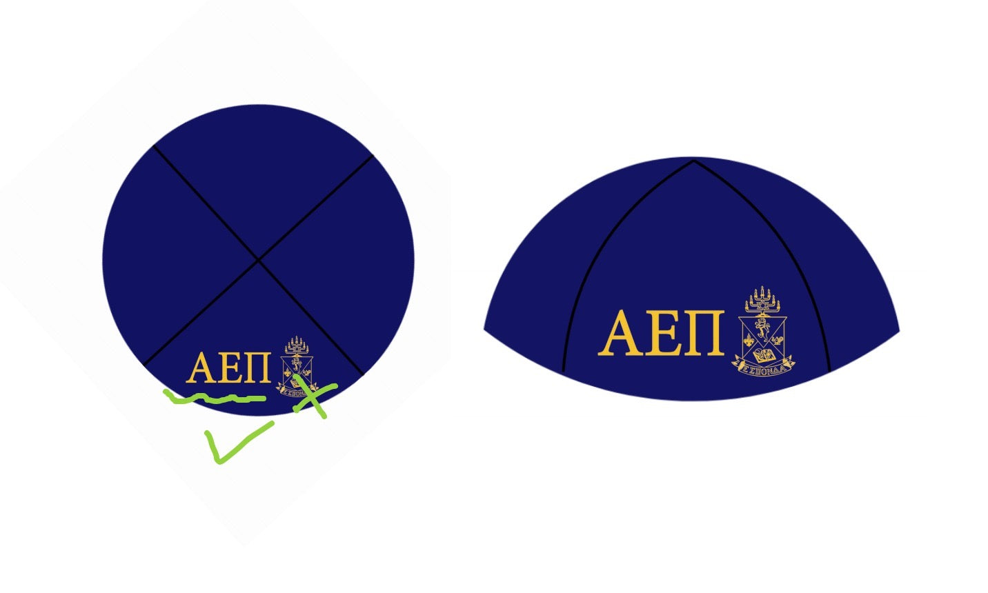 Custom Navy blue satin kippah 120pcs