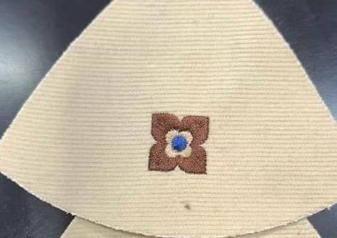 Custom beige cordurary kippah ,150pcs
