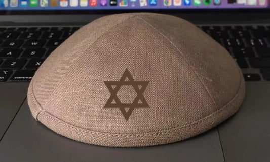 Custom brown grey Kippahs linen kippot kipot kippa yarmulke ,jewish kipa,100pcs/lot