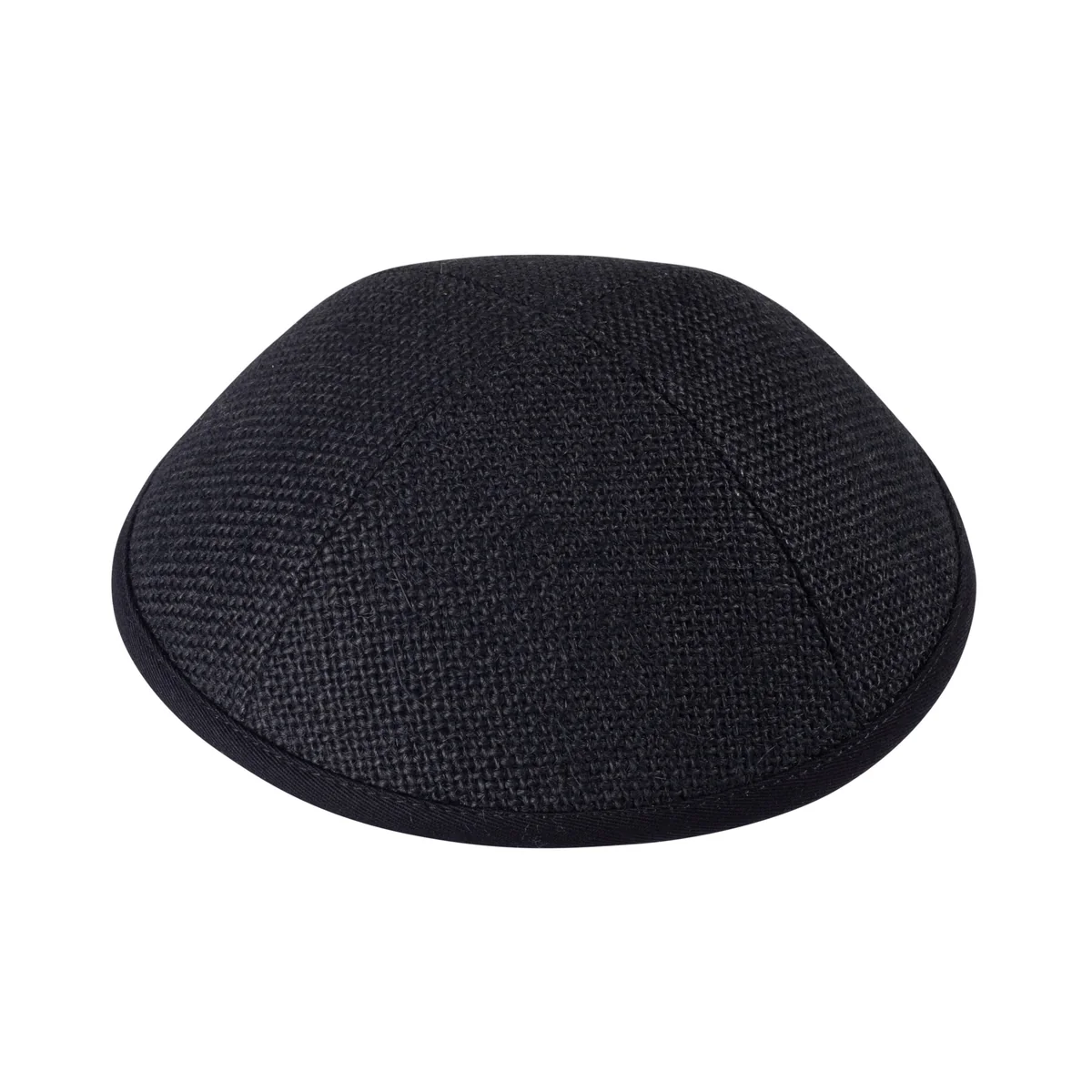 Custom Kippah beige mesh burlap kippots with white embroidery of David Star--100pcs